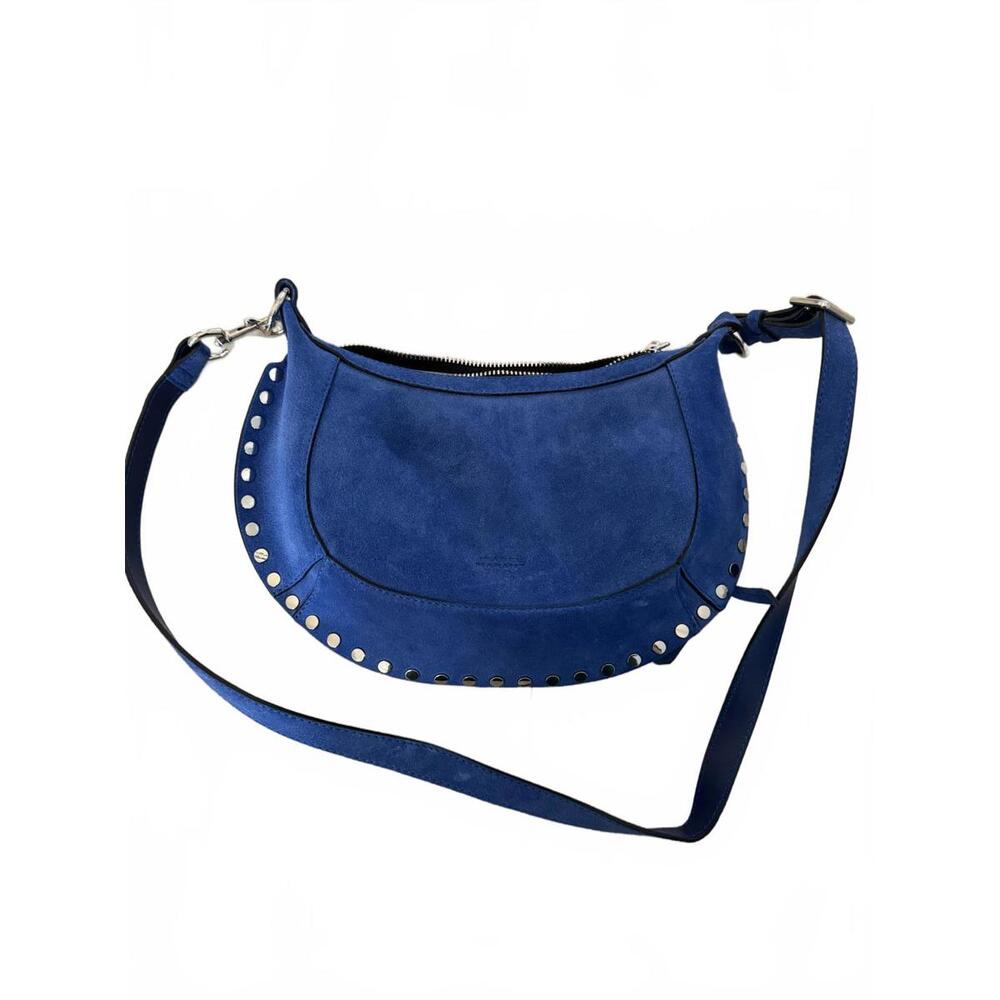Isabel Marant Oskan Moon Suede Hobo Bag, Blue